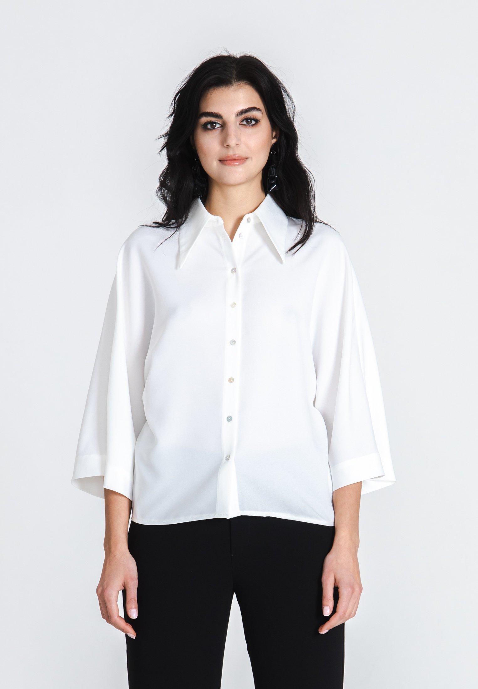 Jascha Stockholm Button-down blouse - gebroken wit