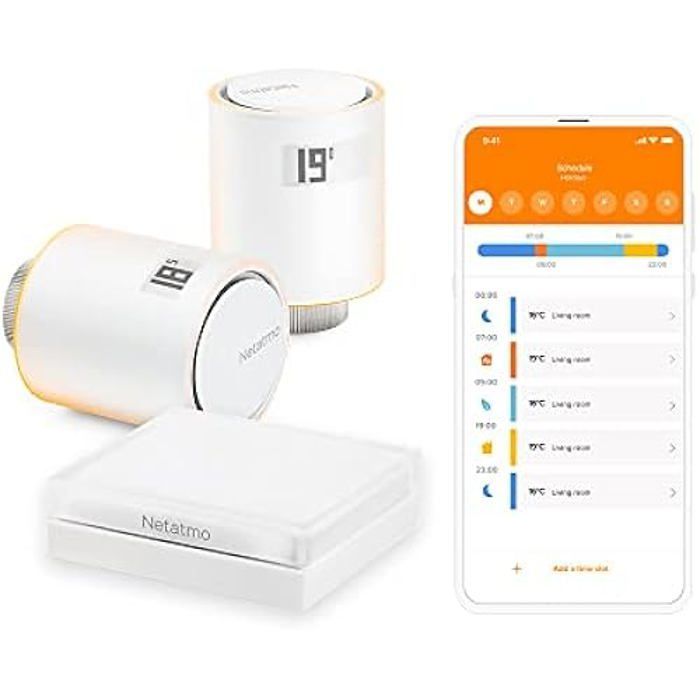 Kit de inicio para radiadores termostáticos inteligentes Wi-Fi Netatmo para calefacción central