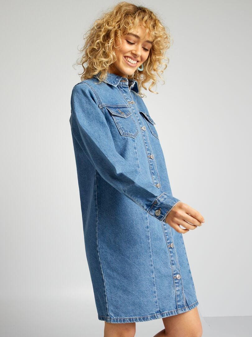 Vestido Jaqueta Jeans - AZUL