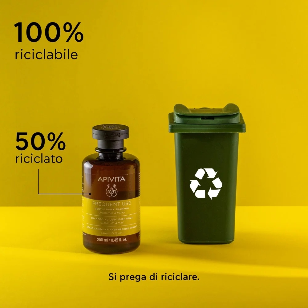 APIVITA Apivita milde dagelijkse shampoo voor frequent gebruik 250 ml kamille en honing