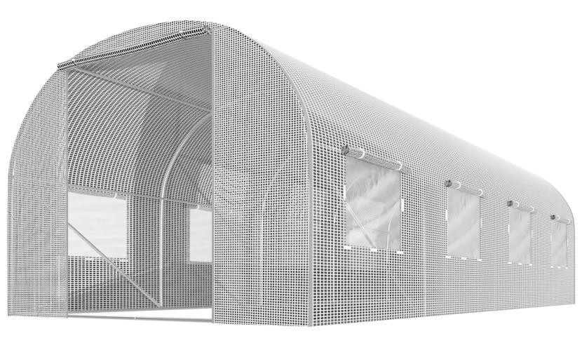 Tunel foliowy ogrodowy szklarnia 2x4,5m tyczki 9m2 biały Plonos