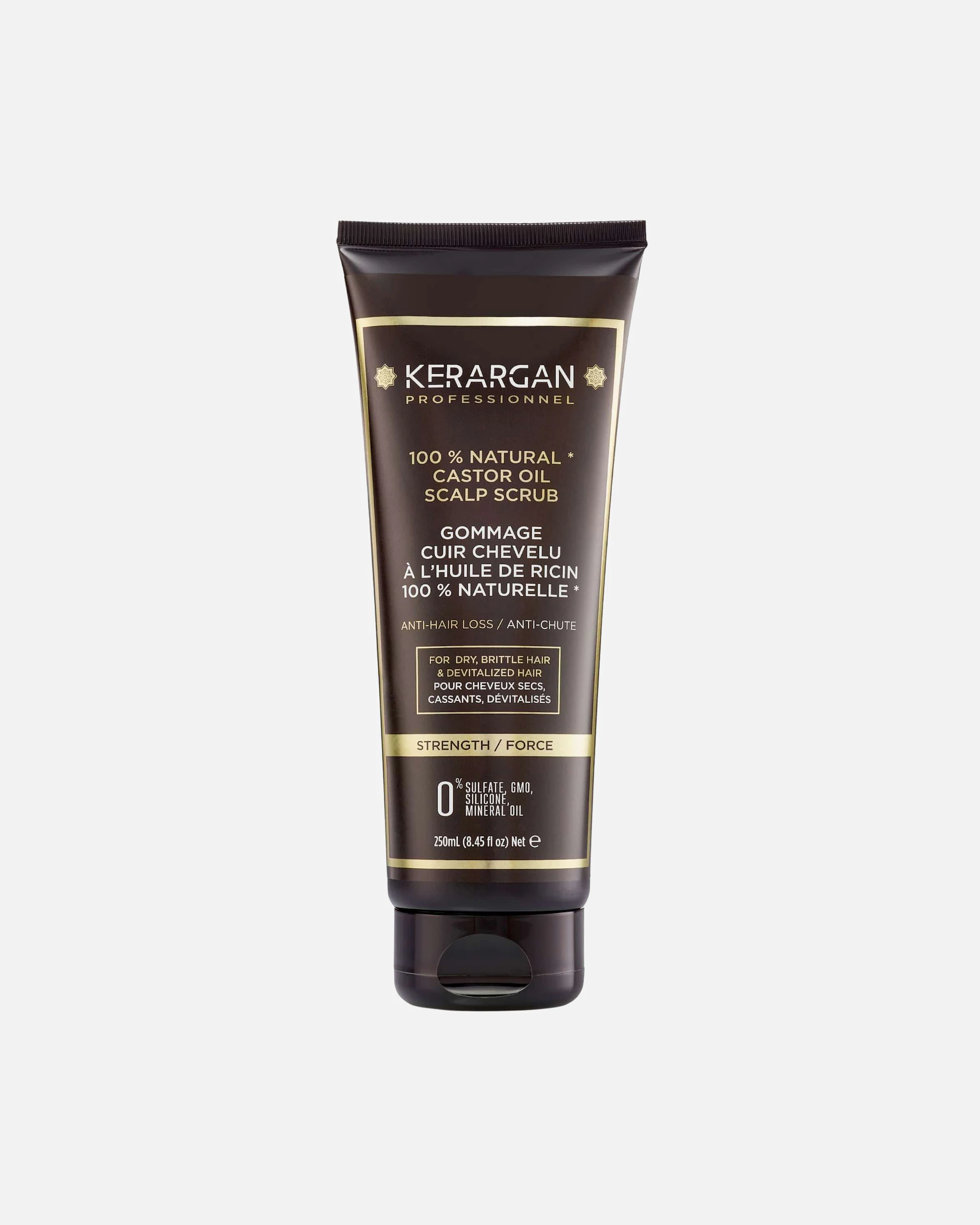 Kerargan Kerargan - Gommage Capillaire Anti-Chute à l'Huile de Ricin - Pour un Cuir Chevelu Sain