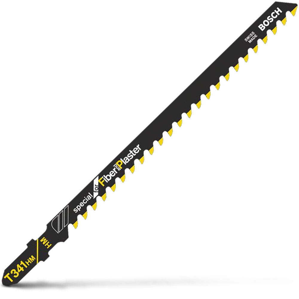 Lâminas de serra tico-tico BOSCH com encaixe em T, para fibrocimento TCT, 132 mm, 3 unidades, T341HM
