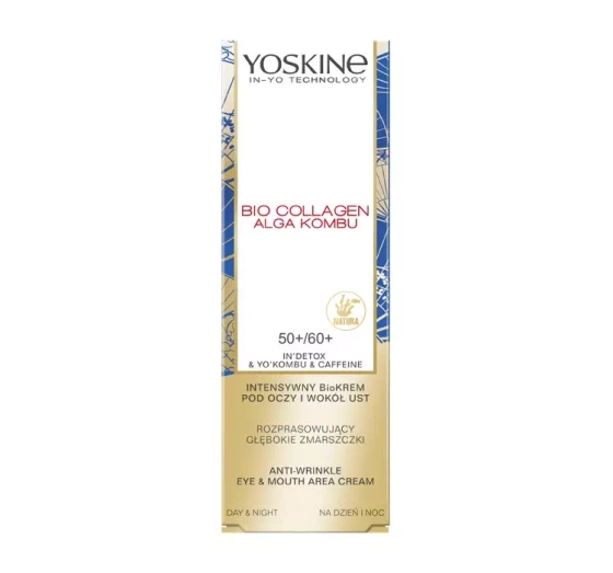 YOSKINE BIO COLLAGEN ALGA KOMBU INTENSYWNY BIOKREM POD OCZY I WOKÓŁ UST 50 / 60  15ML
