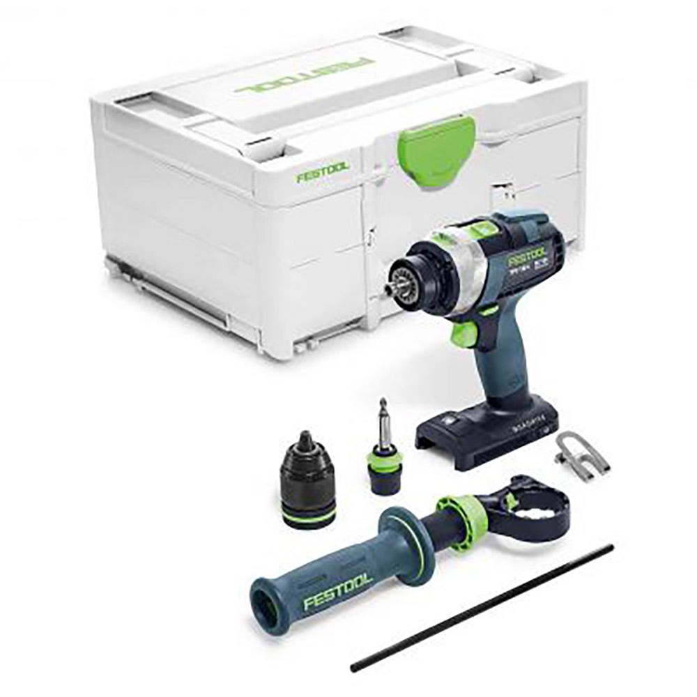 FESTOOL TPC Mașină de găurit cu impact fără fir de 18V cu 4 viteze Basic în Systainer 575604