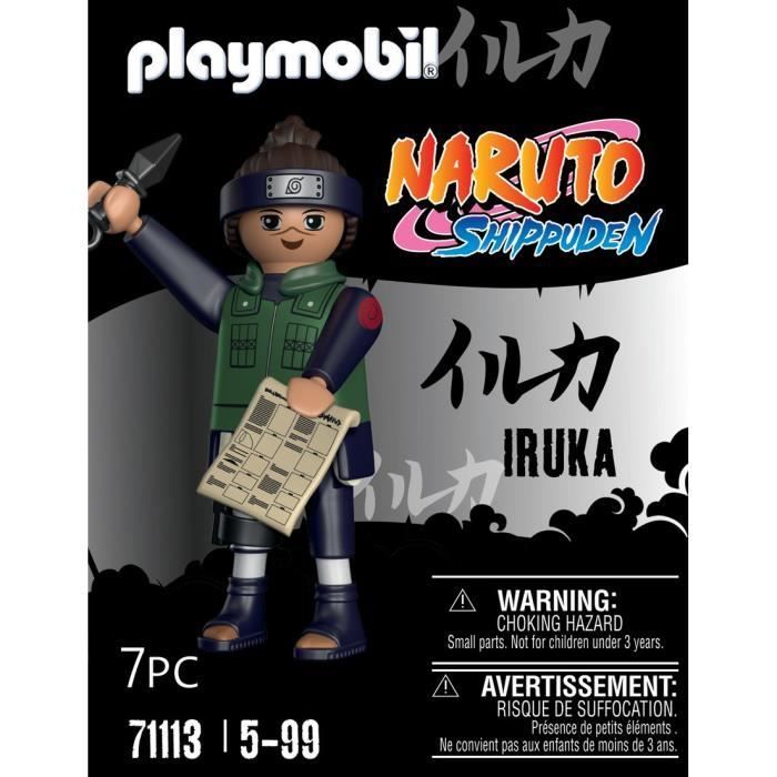 PLAYMOBIL - 71113 - Iruka - Naruto Shippuden - 8 pièces - Professeur à l'académie de ninja