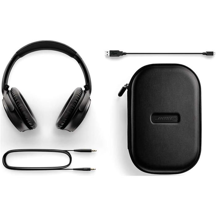 BOSE QuietComfort 35 II – Bluetooth-Kopfhörer mit mittelschwarzem Gehäuse