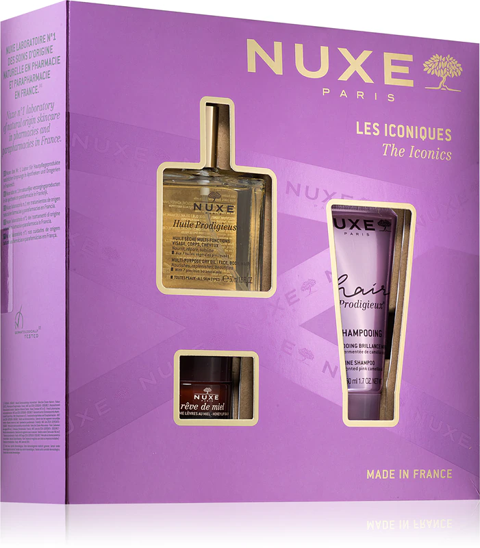 Conjunto de presente Nuxe The Iconics para rosto, corpo e cabelo