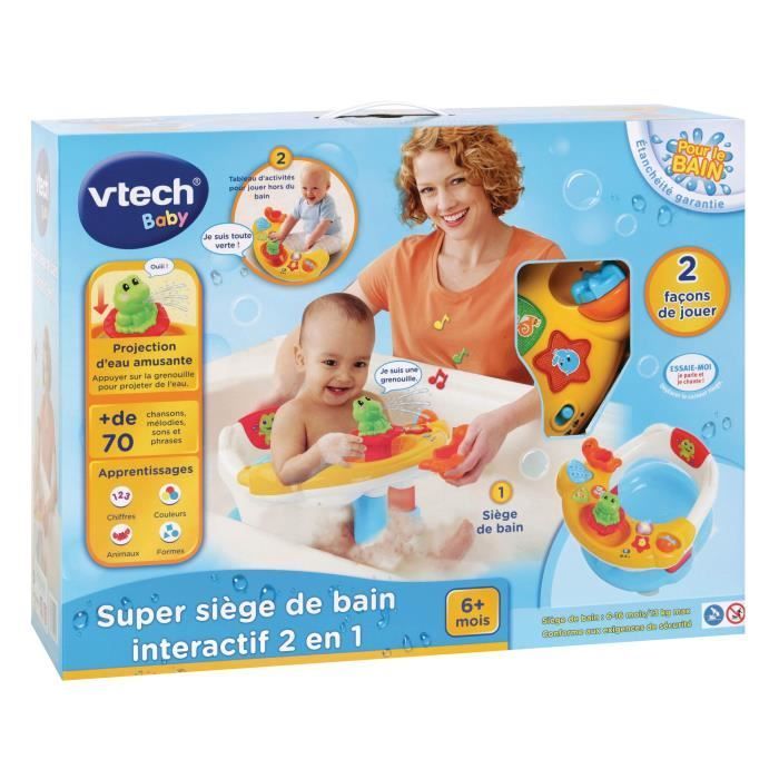VTECH BABY - Jouet de Bain - Super Siège de Bain Interactif 2 en 1