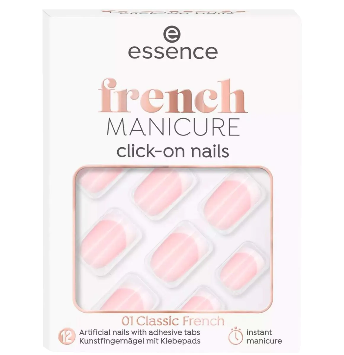 Essence French manicure click-on nails, 01