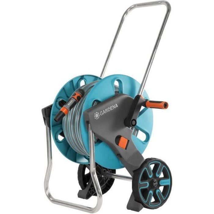 GARDENA CleverRoll® hose reel, size M, with 25m hose kit - Suitable for small gardens - 5-year guarantee