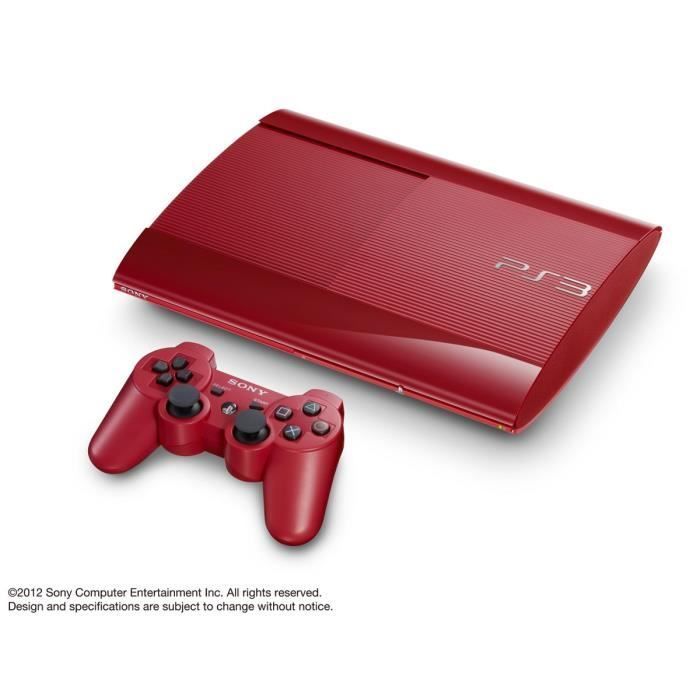 Console PS3 Slim Vermelho de 500GB com Controle DualShock 3 - Sony
