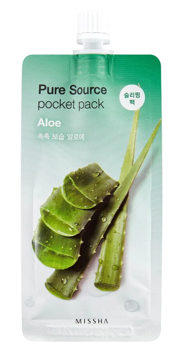 Missha Pure Source Pocket Pack Maska na noc, Aloe