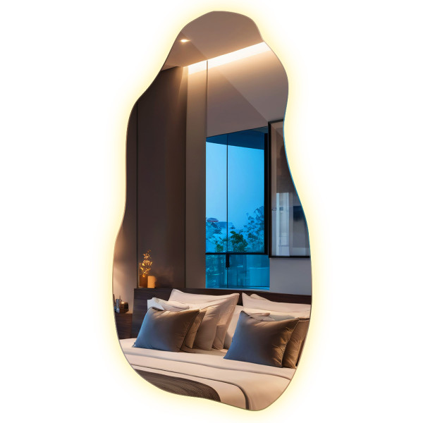 Łazienkowe Lustro LED 40 cm x 80 cm- światło ciepłe