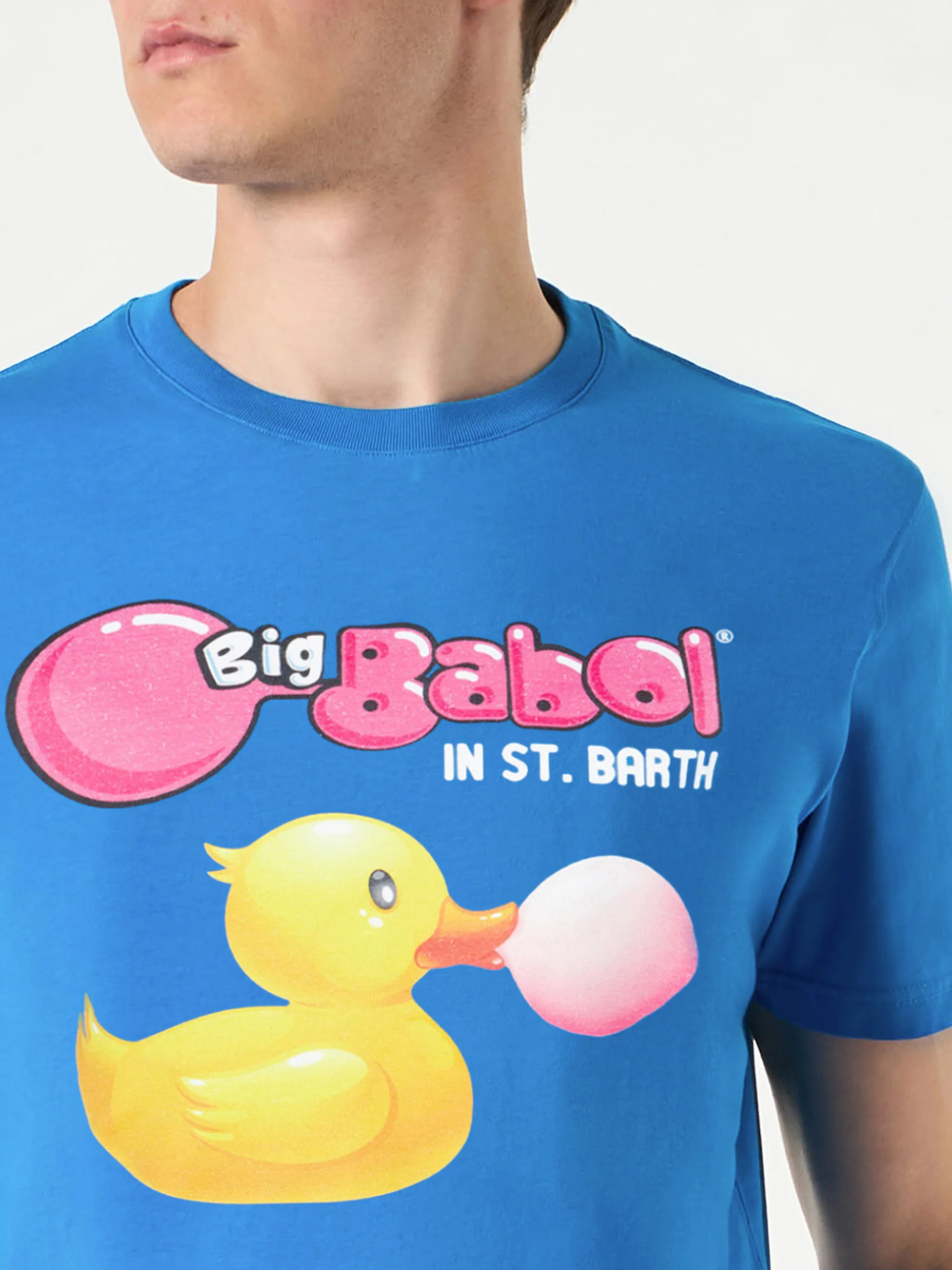 T-shirt da uomo in cotone con stampa papera e Big Babol | BIG BABOL® E