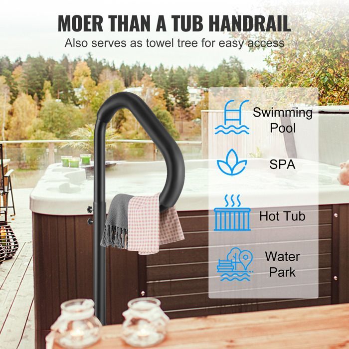 Rampa girevole per spa - DUOKU - H10263-57 - Altezza regolabile da 35 a 57 pollici - Portata 272 kg - Rotazione a 360°