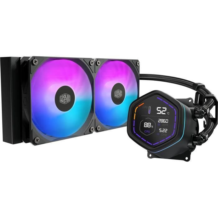COOLER MASTER - MasterLiquid Core Nex Digital 240 Black ARGB - MLX-D24M-A18PA-RD - Watercooling - Ventilateur Ø 120 mm