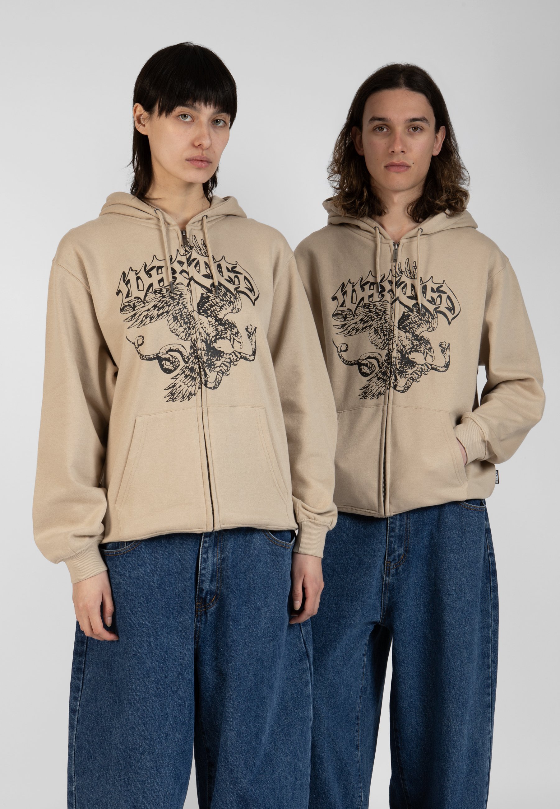 Wasted Paris ZIP HOODIE UNISEX - Sweatshirt met rits - zand