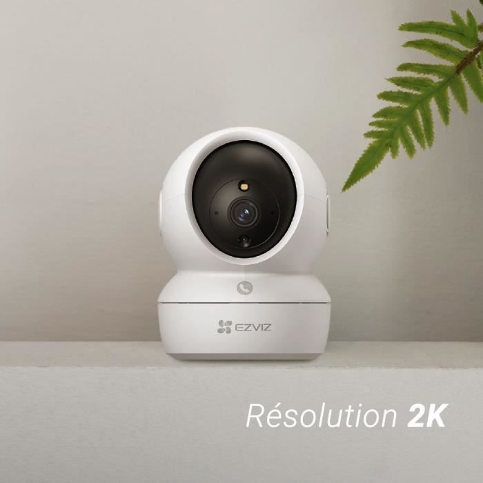 Cámara de interior EZVIZ H6c 2K con rotación de 340°, detección por IA, visión nocturna a color y llamadas bidireccionales.