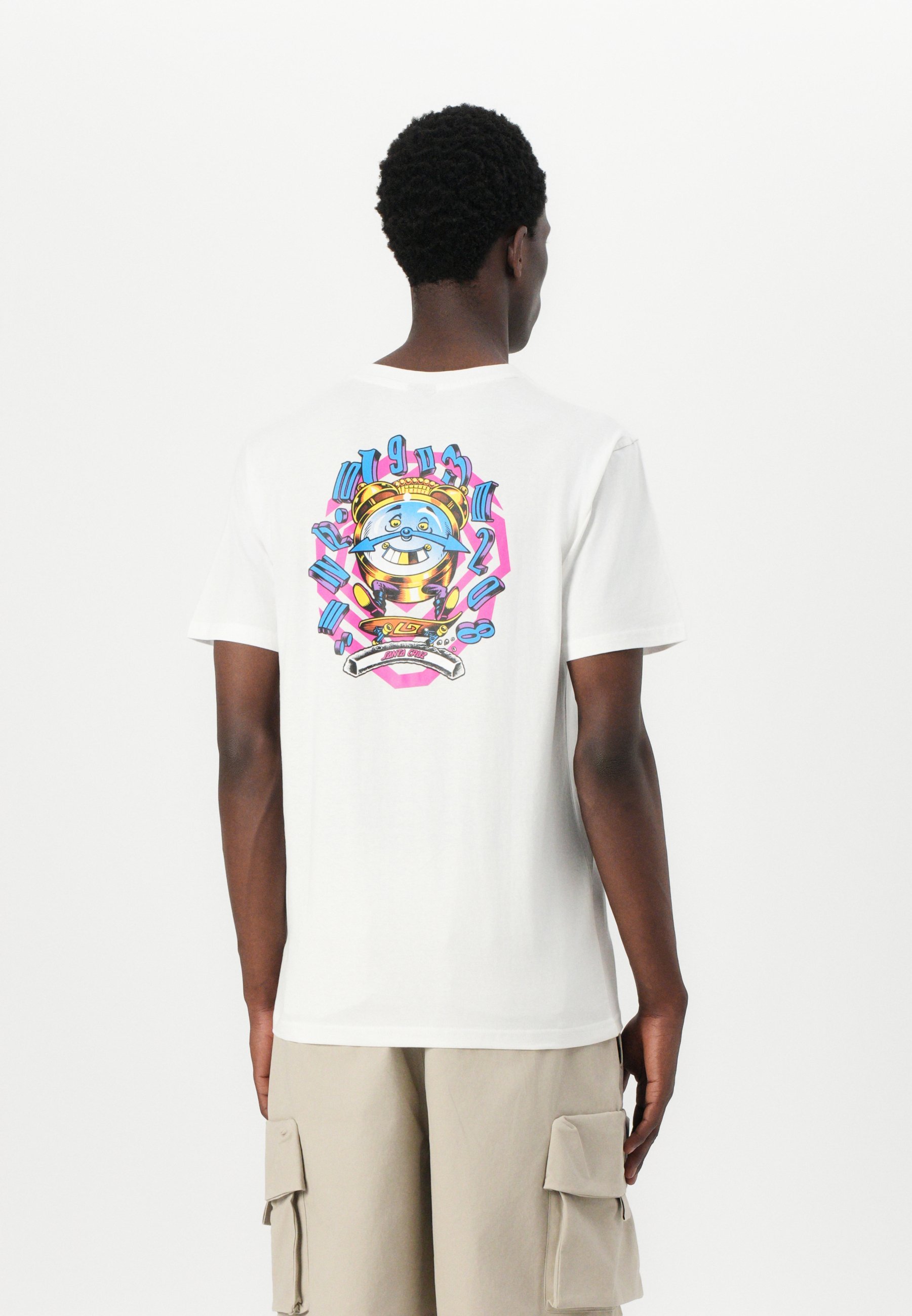 Santa Cruz GRABKE ALL AROUND STACK UNISEX - T-shirt met print - wit