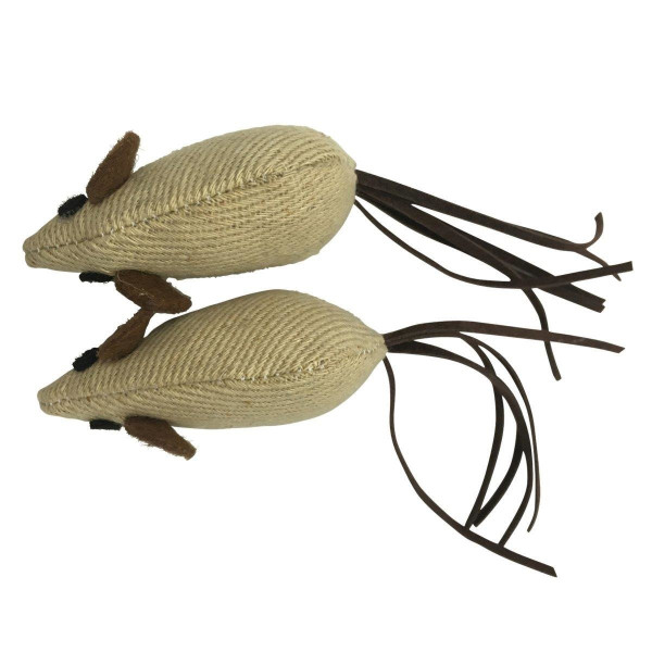 Zabawka dla kota MYSZ, poliester, 14 cm, 2 sztuki