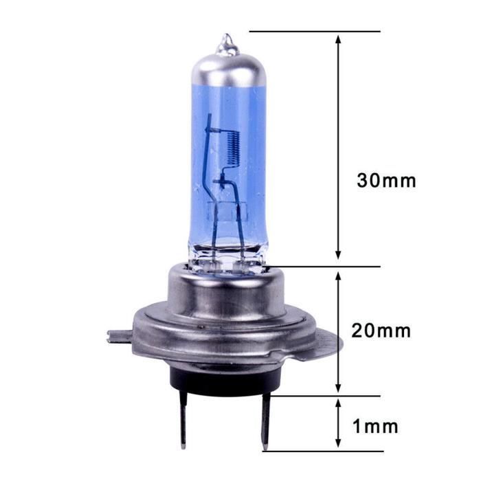 bombillas halógenas de xenón H7 de 100 W, 8500 K, 12 V, luz blanca superbrillante para faros delanteros de coche.