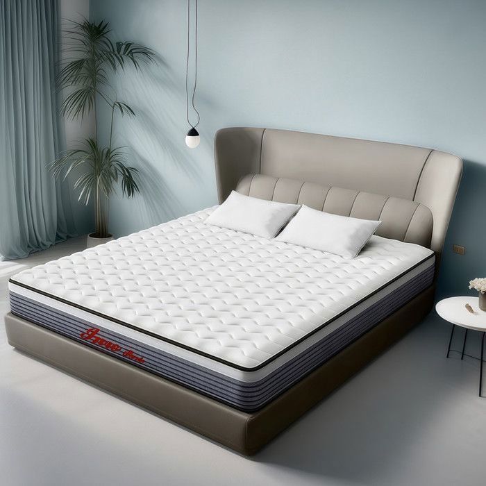Colchón INRE de espuma viscoelástica de 140x200 cm, 20 cm de grosor, firmeza óptima, 7 zonas ergonómicas.