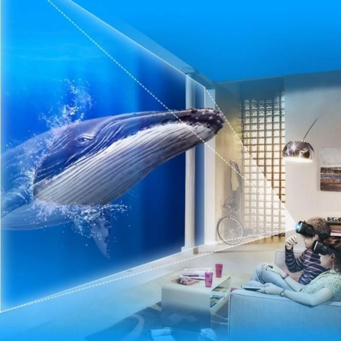 VR glasses, 3D virtual reality, integrated headset, compatible with 4.7 to 7.2-inch smartphones, HD image quality, black