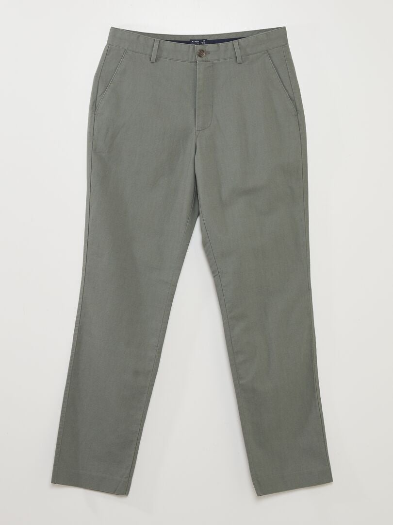 Slim fit chino broek - GROEN