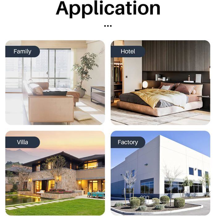 Wireless intercom doorbell - 1000m range - Wireless power supply - ABS - IP54