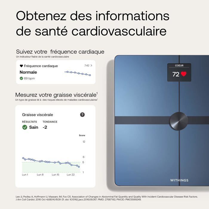 WITHINGS Body Smart - Wifi-verbonden lichaamsanalyseweegschaal zwart