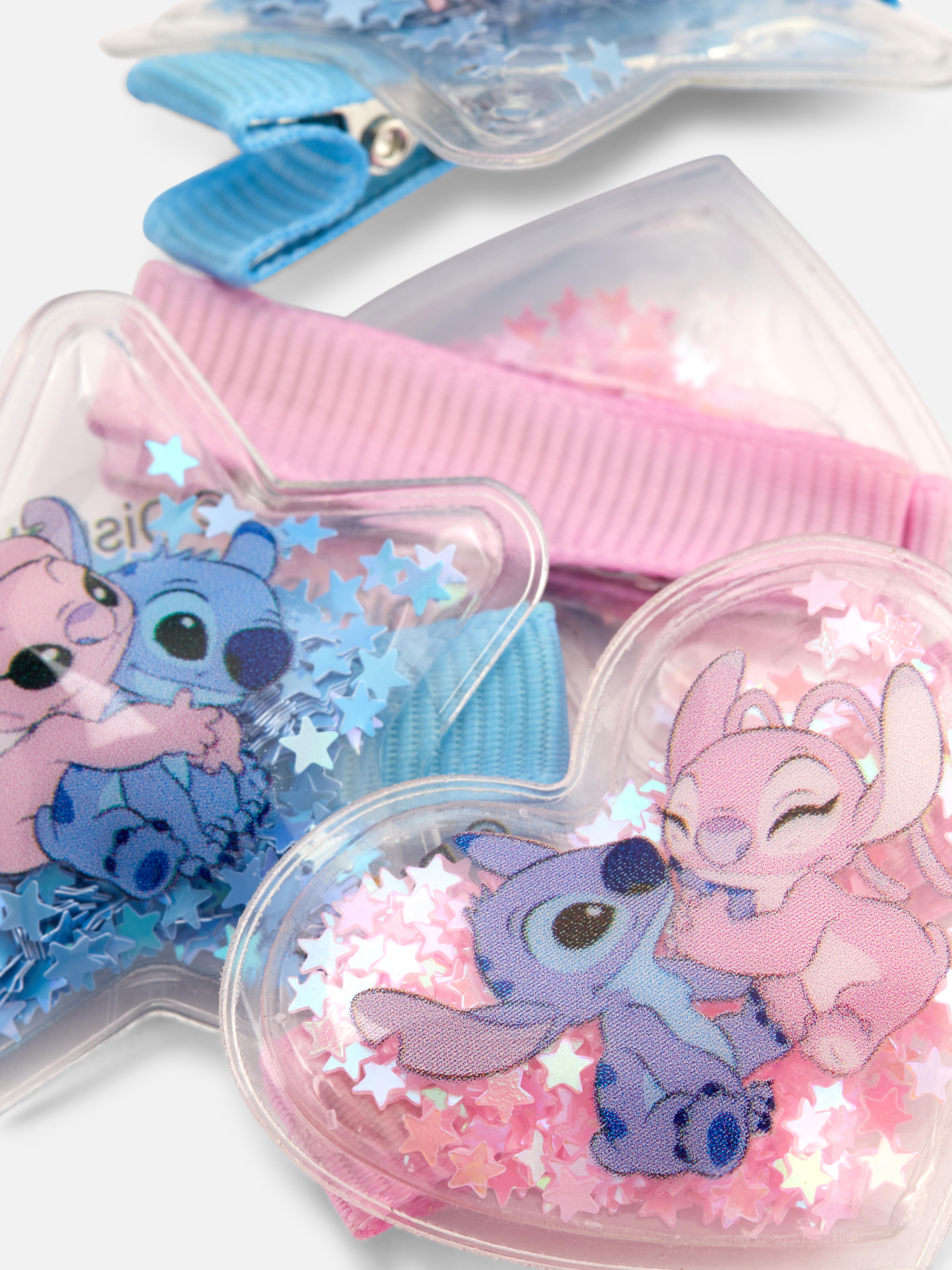 Agrafe de păr Disney Stitch, set de 4. Oferă coafurii micuțului tău o notă Disney cu aceste agrafe jucăușe cu Stitch și Angel.