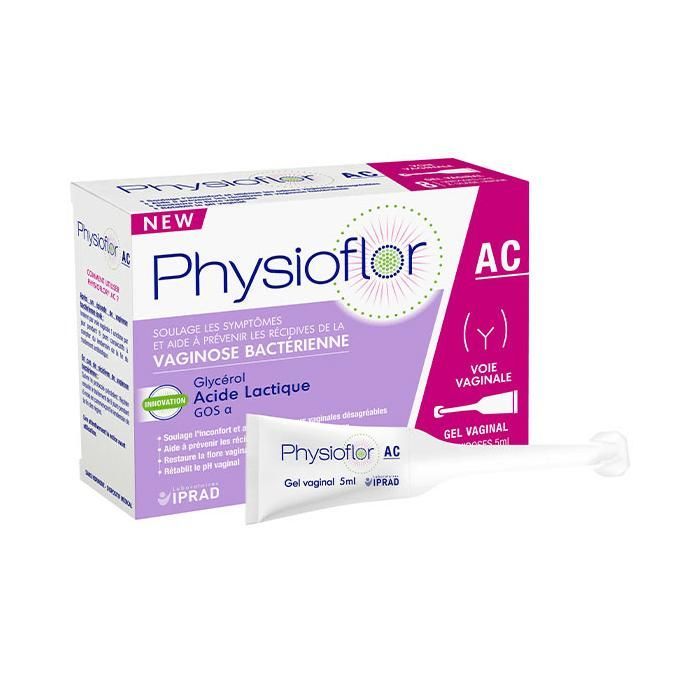 Gel acidificante vaginal Physioflor AC, 8 unidades monodosis.
