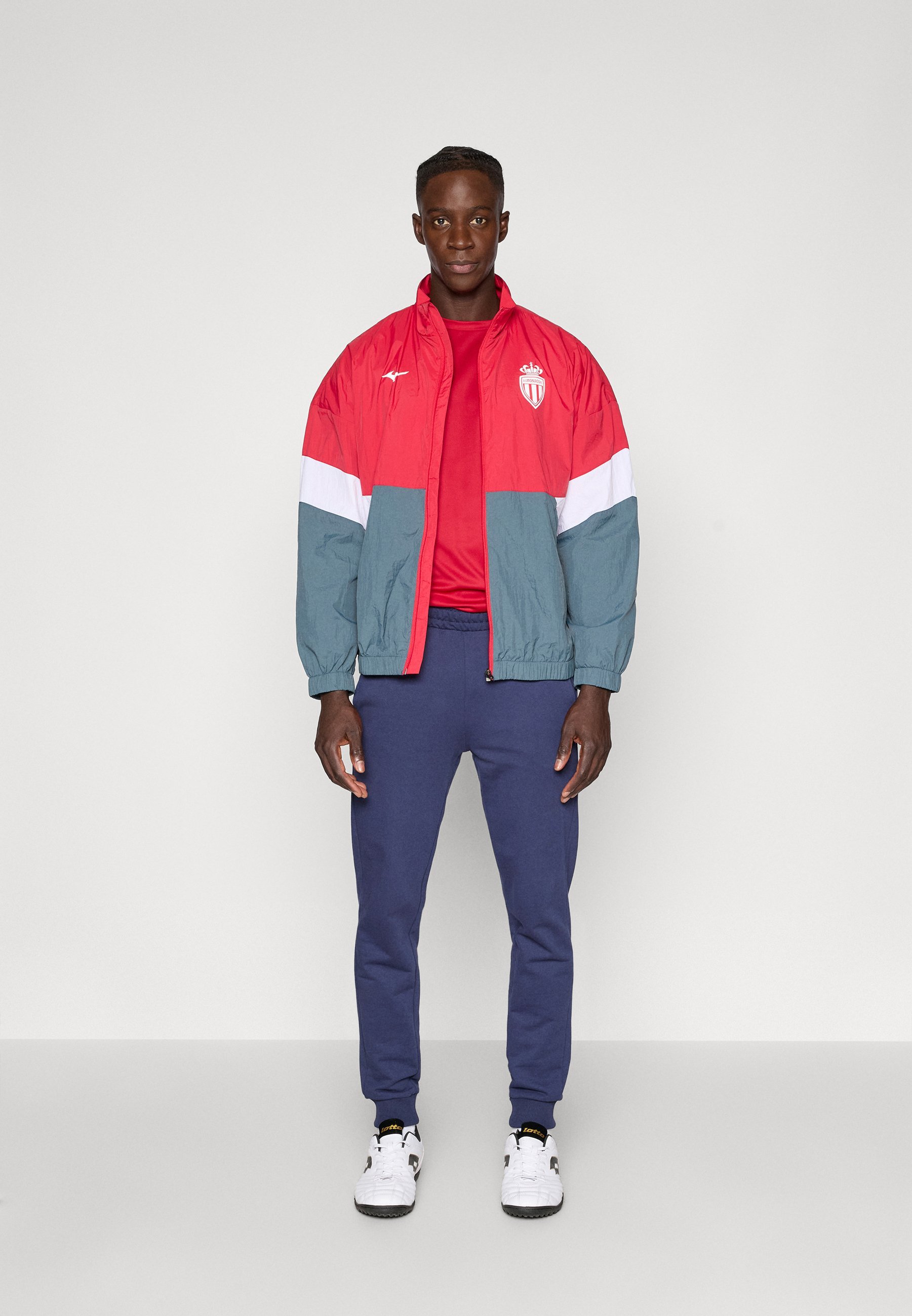 Veste rétro d'avant-match Mizuno Monaco - Tenue de club - Rouge tango