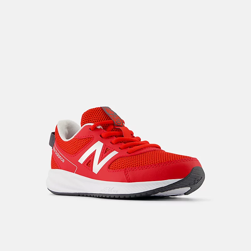 Infantil 570v3 - Vermelho Vivo com Prata Metálica
