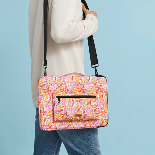 Cabaia Puddong laptophoes, roze laptophoes voor 15/16 inch laptops