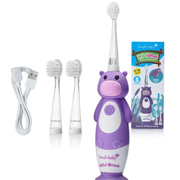 Οδοντόβουρτσα Brush Baby WildOnes-Hippo & Οδοντόκρεμα με Μέντα