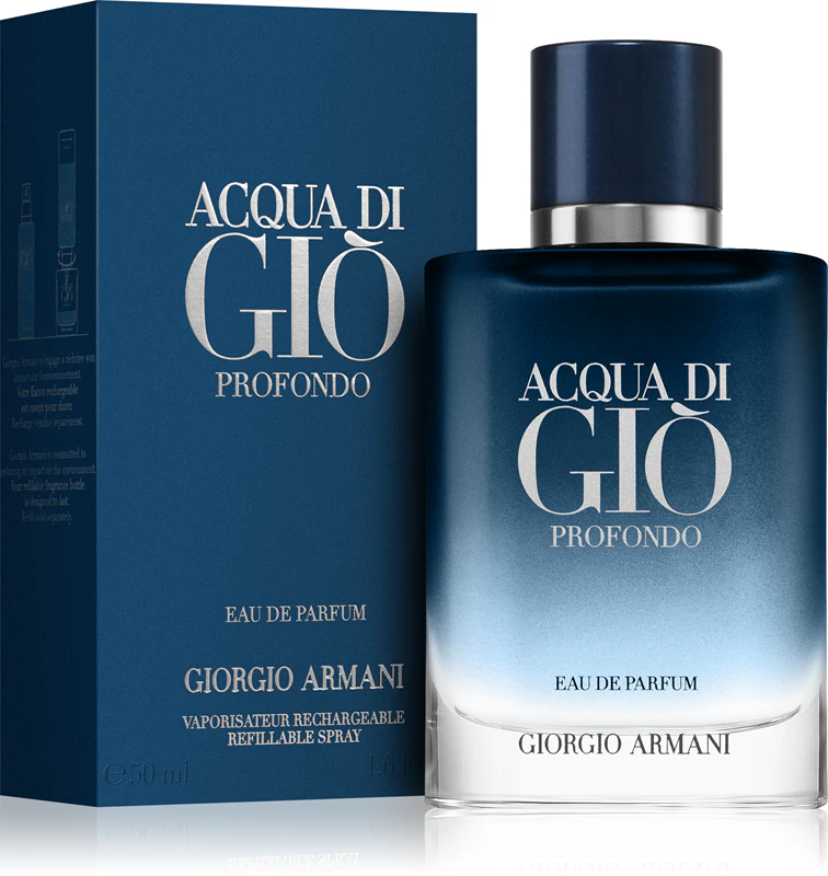 Naplniteľná fľaštička parfémovanej vody pre mužov Armani Acqua di Giò Profondo