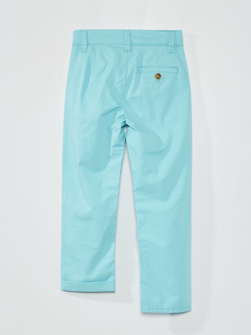 Calças chino de corte reto - AZUL