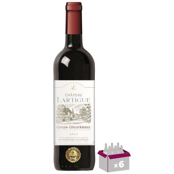 Château Lartigue 2023 Castillon-Côtes de Bordeaux - Vin rouge de Bordeaux x6