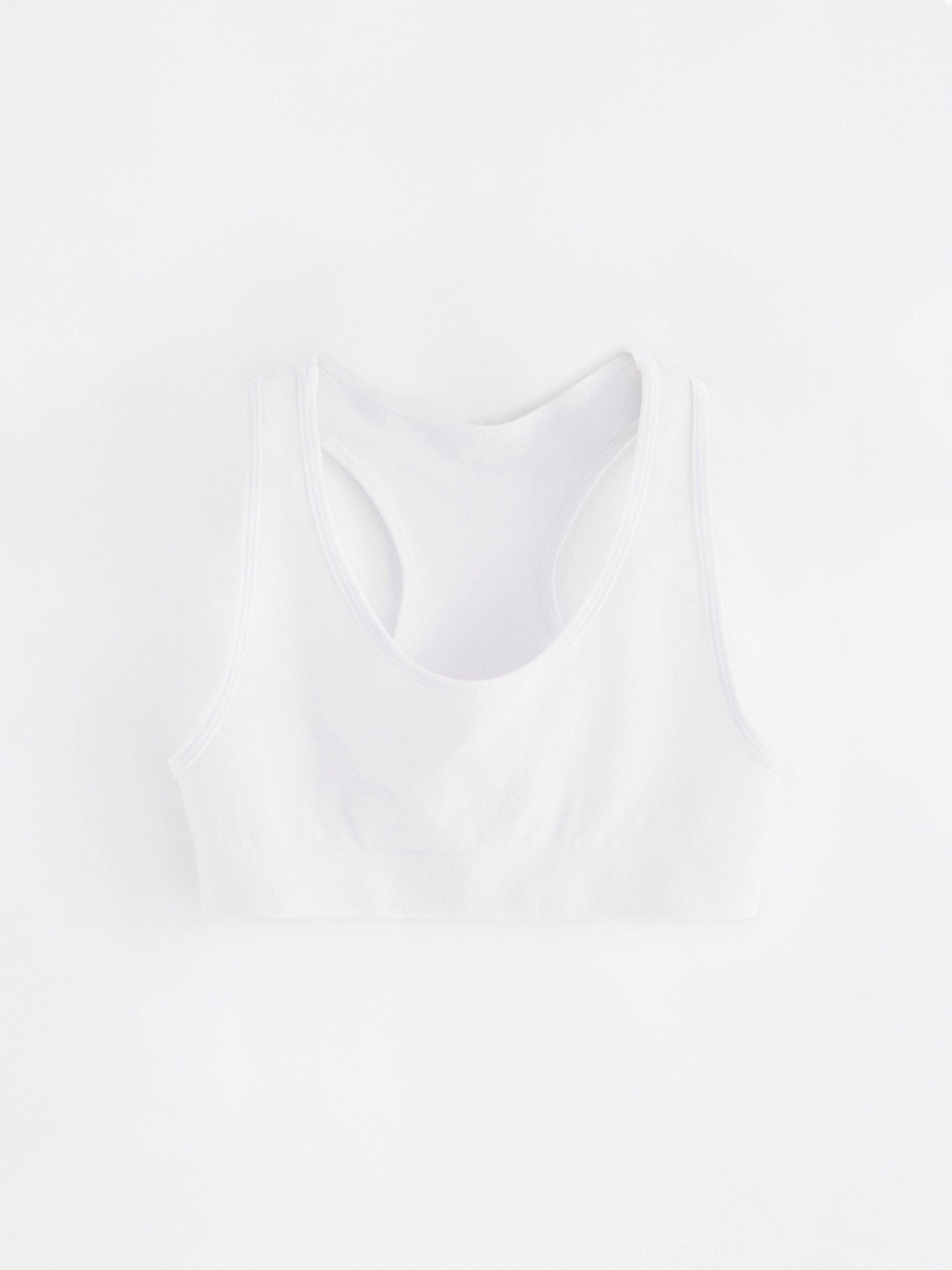 Top corto sin costuras blanco