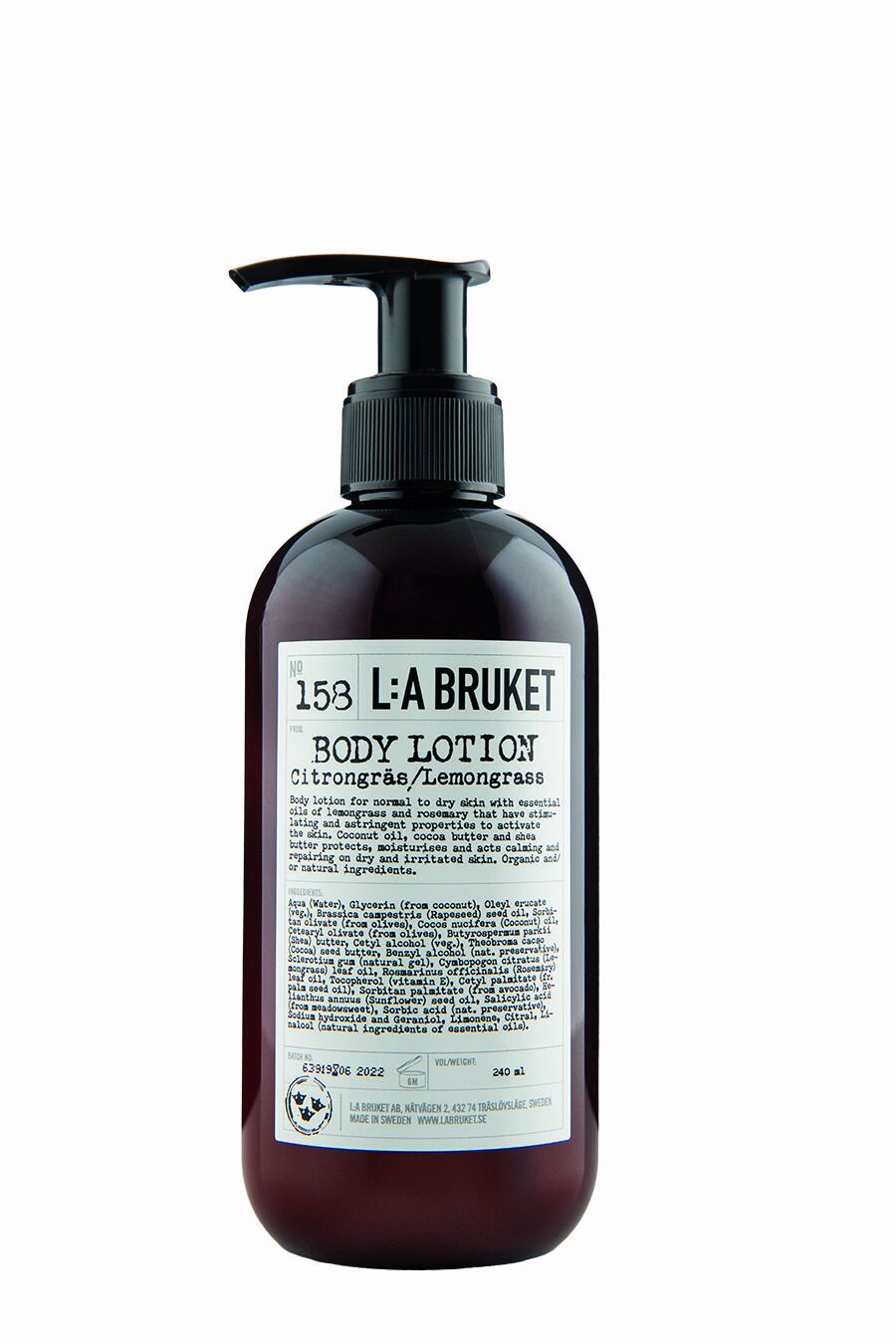 158 Losion za tijelo Limunska trava 240 ml - L:a Bruket