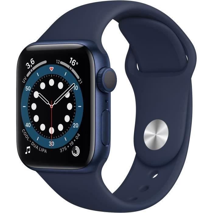 Apple Watch Series 6 GPS - Caja de aluminio de 40 mm, color azul - Correa azul oscuro (2020) - Reacondicionado - Excelente estado