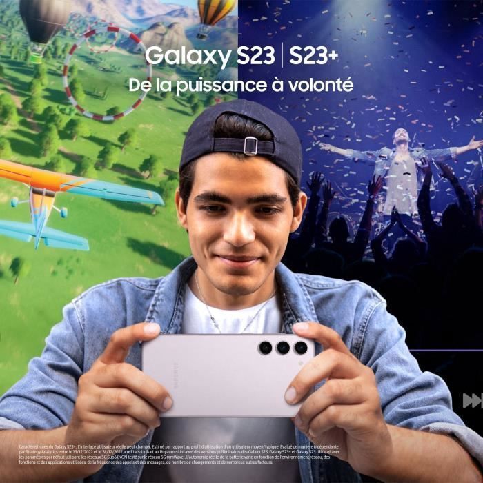 SAMSUNG Galaxy S23 256Go 5G Lavande Single SIM US Version Smartphone