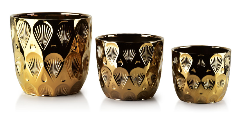 Komplet 3 doniczek ceramicznych NEVA