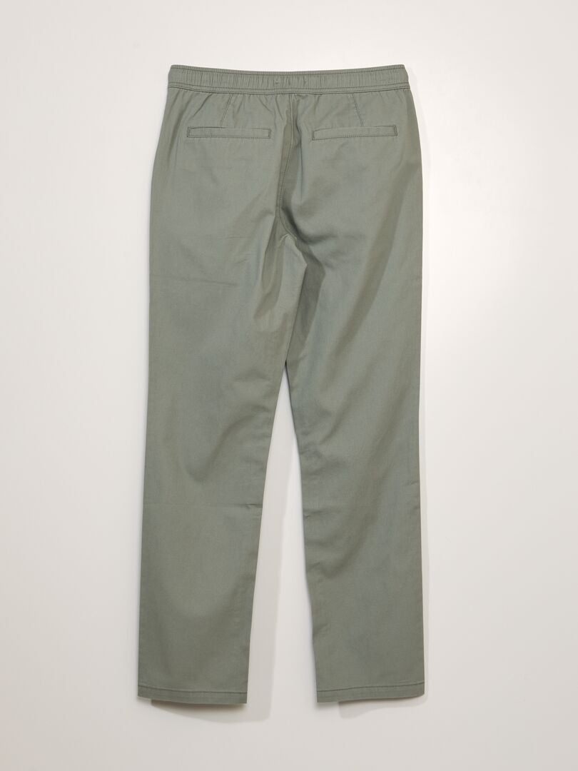 Calças chino de algodão - VERDE