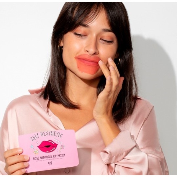 G9 Selbstästhetisches Rosen-Hydrogel-Lippenpflaster – 1 Stück