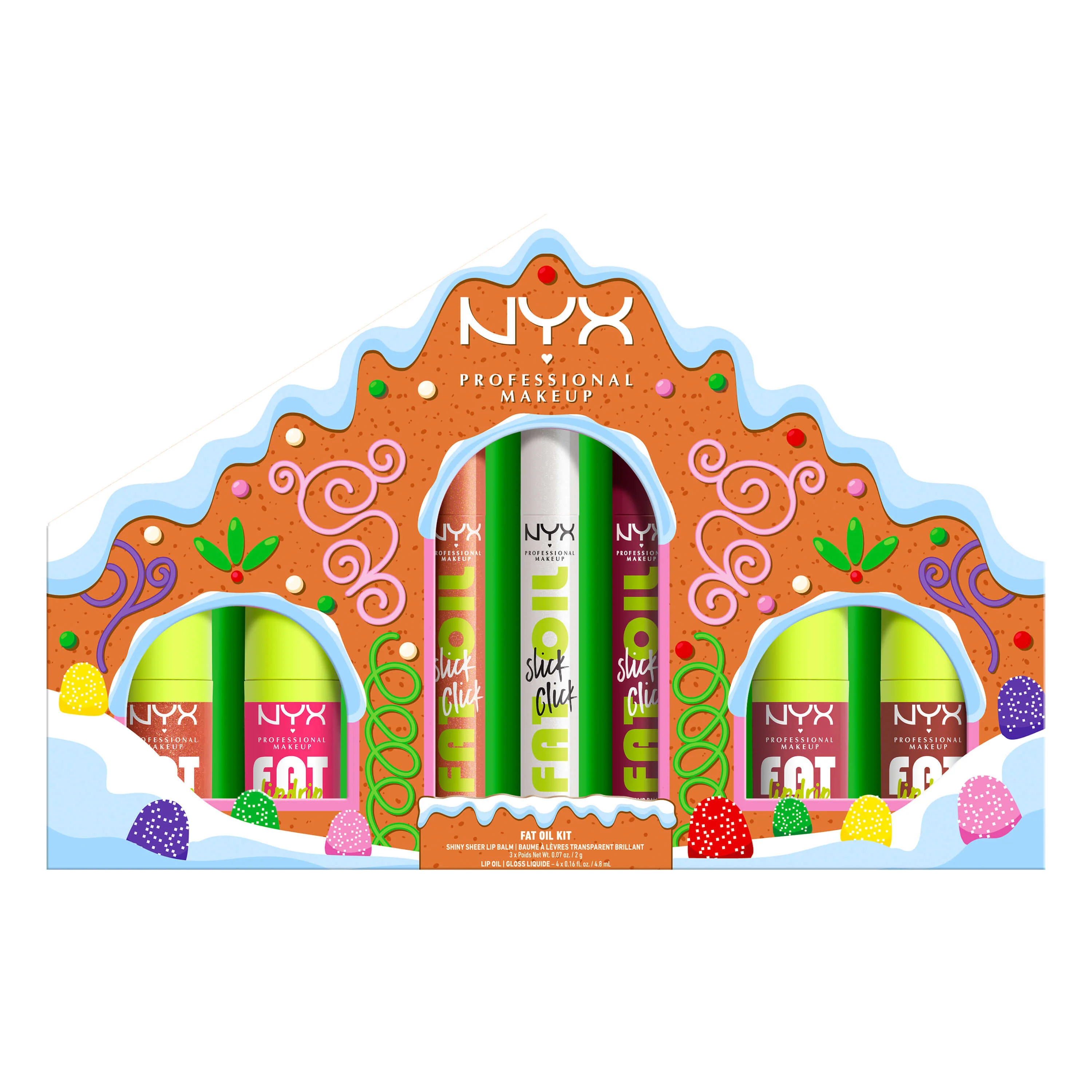 Labbra Holiday Fat Gingerbread House Kit - Cofanetto Make Up, Gloss