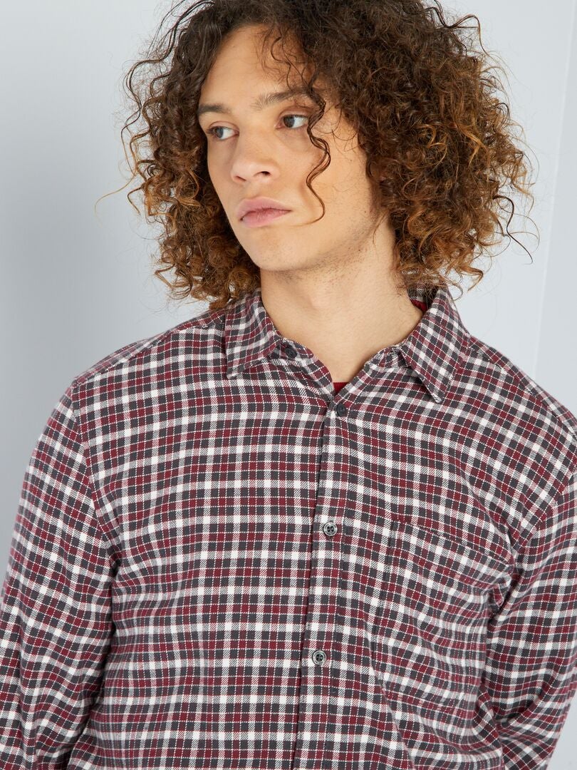 Camisa de flanela xadrez - VERMELHA