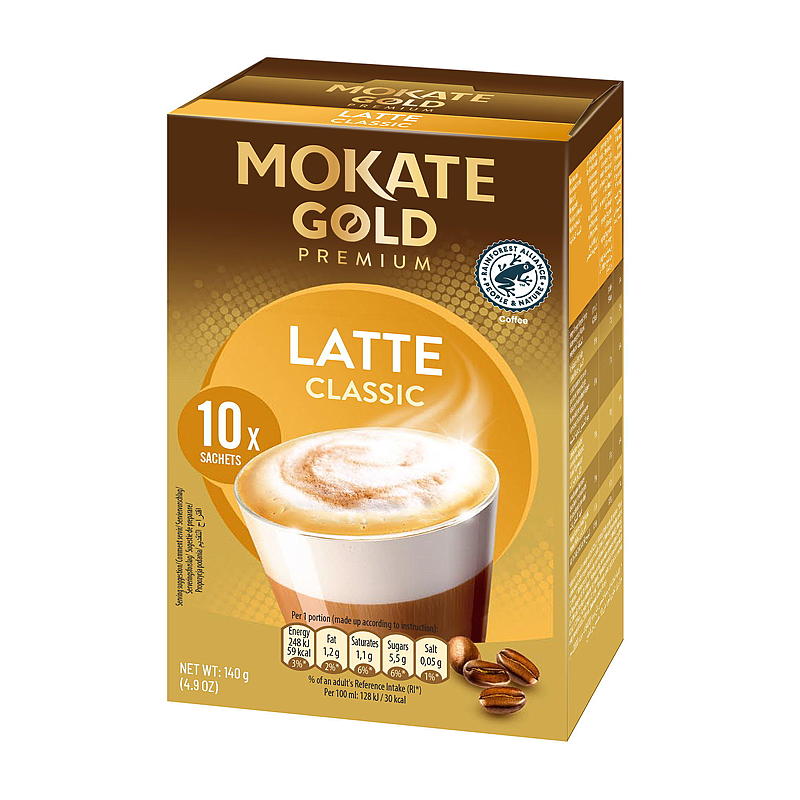 Mokate Kaffe 10 stk. Premium Latte klassisk Mokate